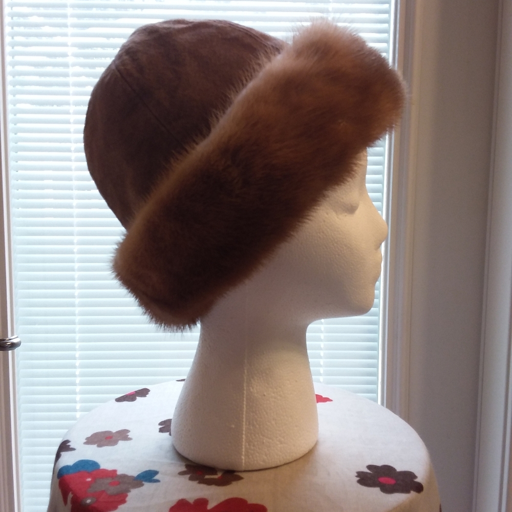 Unique Mink and Sheepskin Fur Hat.